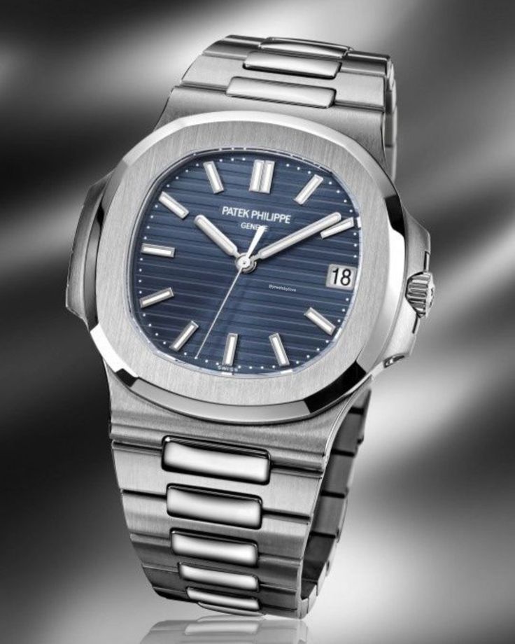 Patek phillipe silver with blue dial