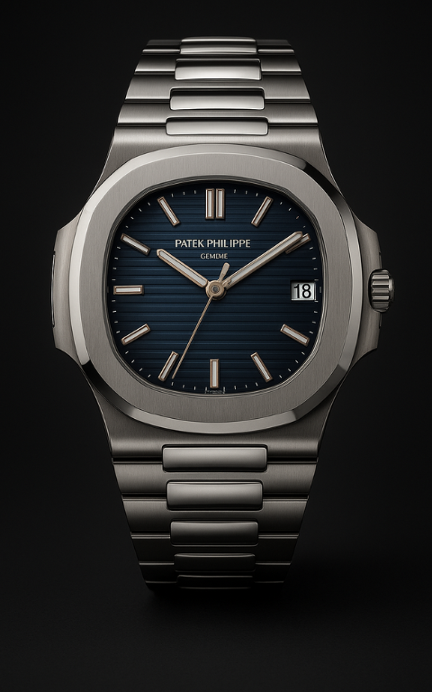 Patek phillipe silver with blue dial