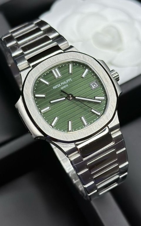 Patek Philippe silver with green dial