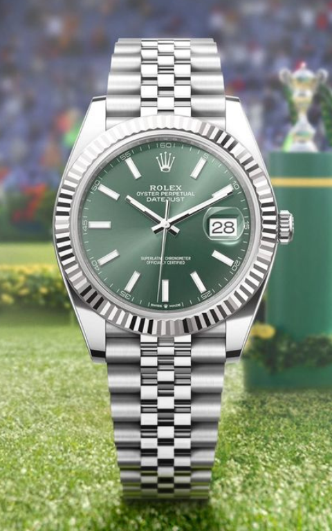 Rolex Watch with green Dial