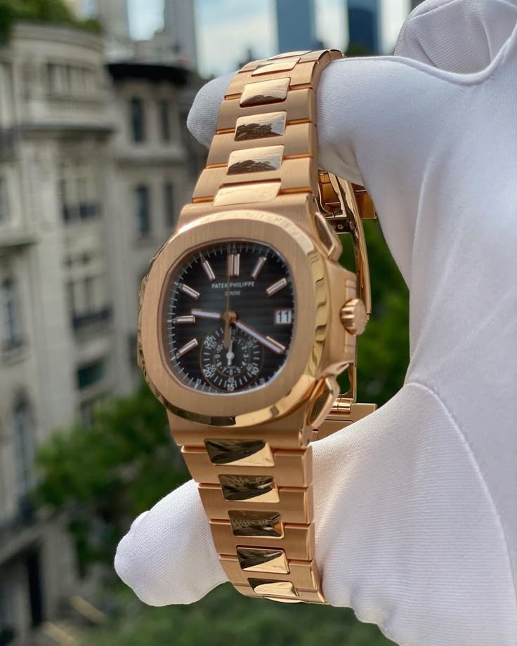 Patek Philippe with golden dial