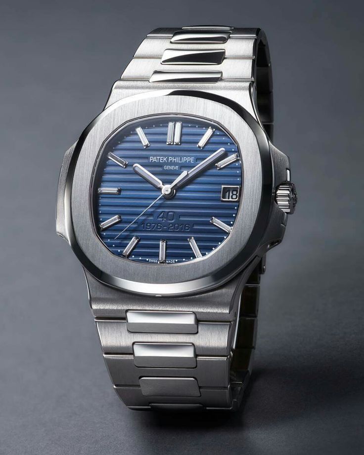 Patek phillipe silver with blue dial